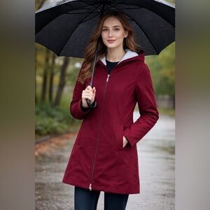 Sz M Nuage Cranberry Red Vintage Lightweight Jacket